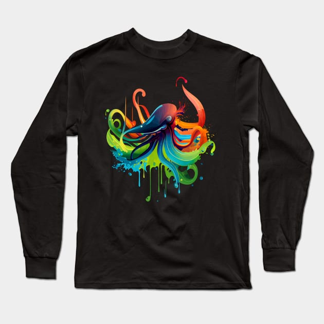 Squid Long Sleeve T-Shirt by JH Mart